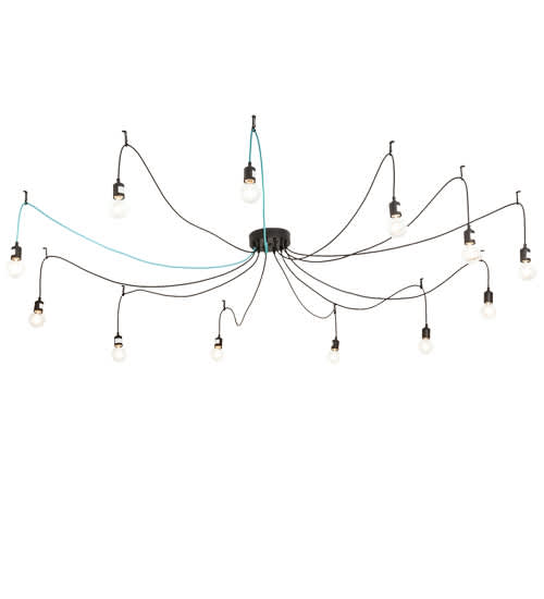 12 Light 120" Wide Suspension Multi Light Pendant
