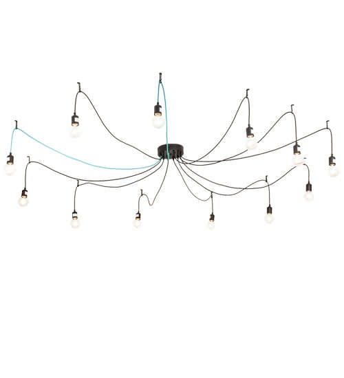12 Light 120" Wide Suspension Multi Light Pendant