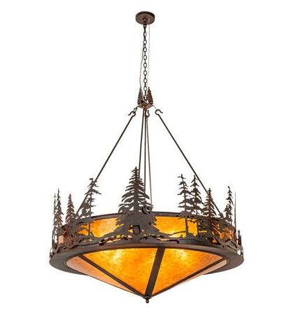 6 Light 54" Wide Abstract Pendant