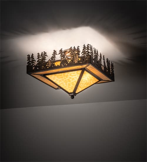 Pine Lake 2 Light 27" Wide Semi-Flush Ceiling Fixture