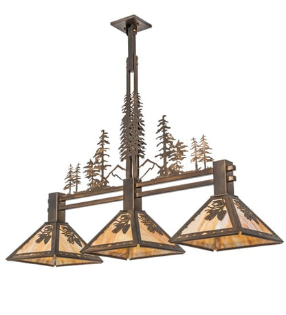 3 Light 45" Wide Linear Pendant