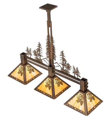 3 Light 45" Wide Linear Pendant