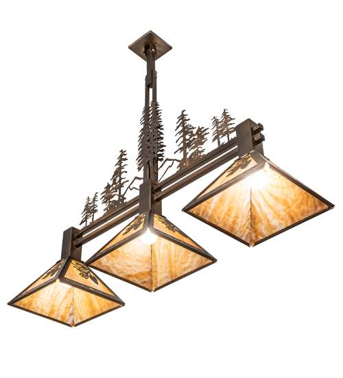 3 Light 45" Wide Linear Pendant