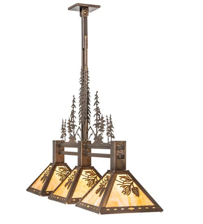 3 Light 45" Wide Linear Pendant
