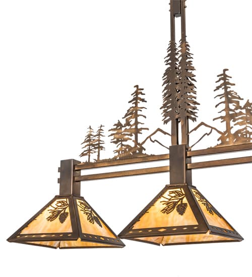 3 Light 45" Wide Linear Pendant