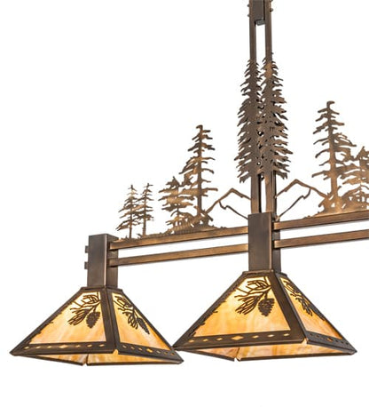 3 Light 45" Wide Linear Pendant