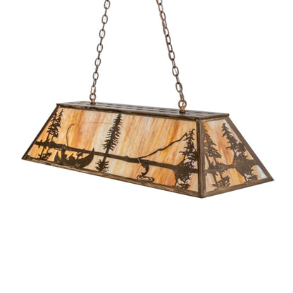 Meyda Tiffany 6 Light 48" Wide Billiard Linear Pendant