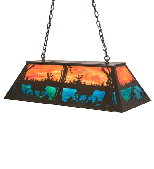 6 Light 40" Wide Billiard Linear Pendant