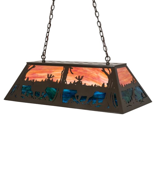6 Light 40" Wide Billiard Linear Pendant