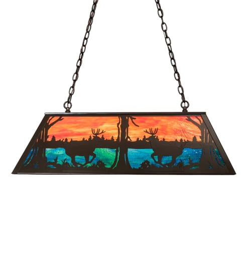 6 Light 40" Wide Billiard Linear Pendant