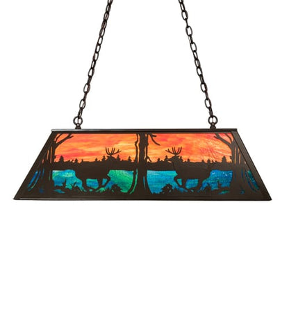 6 Light 40" Wide Billiard Linear Pendant