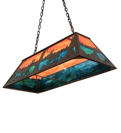 6 Light 40" Wide Billiard Linear Pendant