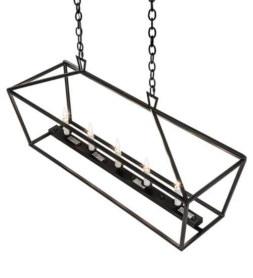 5 Light 41" Wide Taper Candle Linear Pendant