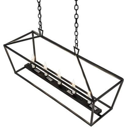 5 Light 41" Wide Taper Candle Linear Pendant