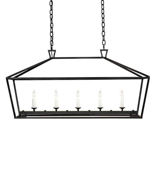 5 Light 41" Wide Taper Candle Linear Pendant