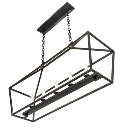 5 Light 41" Wide Taper Candle Linear Pendant