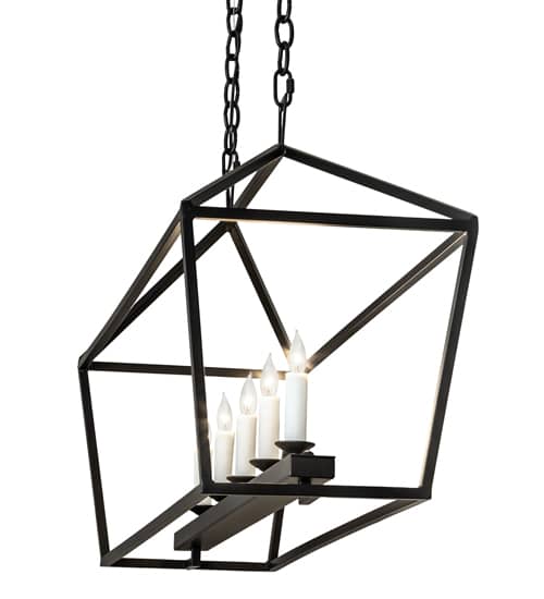 5 Light 41" Wide Taper Candle Linear Pendant