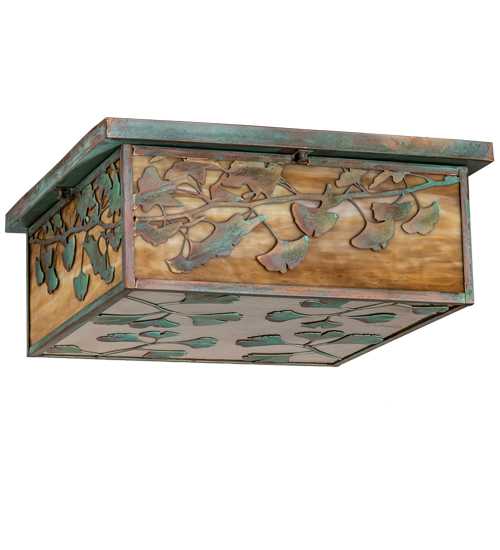 Hyde Park Ginkgo 6 Light 28" Wide Flush Mount Square Ceiling Fixture