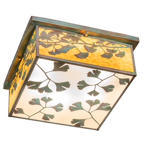 Hyde Park Ginkgo 6 Light 28" Wide Flush Mount Square Ceiling Fixture