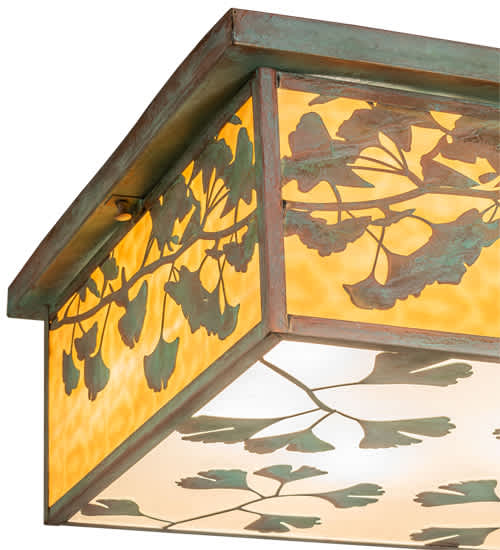 Hyde Park Ginkgo 6 Light 28" Wide Flush Mount Square Ceiling Fixture
