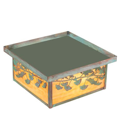Hyde Park Ginkgo 2 Light 20" Wide Flush Mount Square Ceiling Fixture - Verdigris / Copper Finish