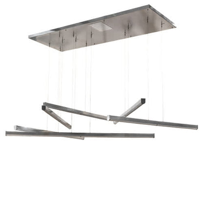6 Light 93" Wide Abstract Multi Light Pendant