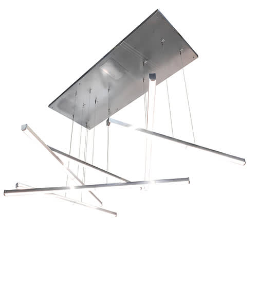 6 Light 93" Wide Abstract Multi Light Pendant