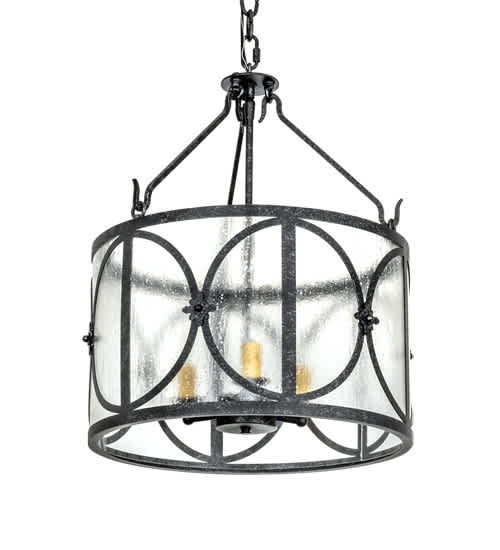 3 Light 16" Wide Taper Candle Pendant