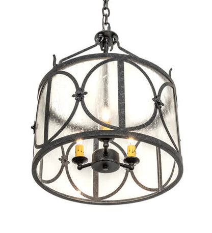 3 Light 16" Wide Taper Candle Pendant