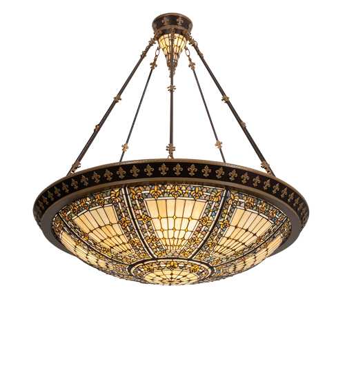 Fleur-de-lis 8 Light 45" Wide Pendant