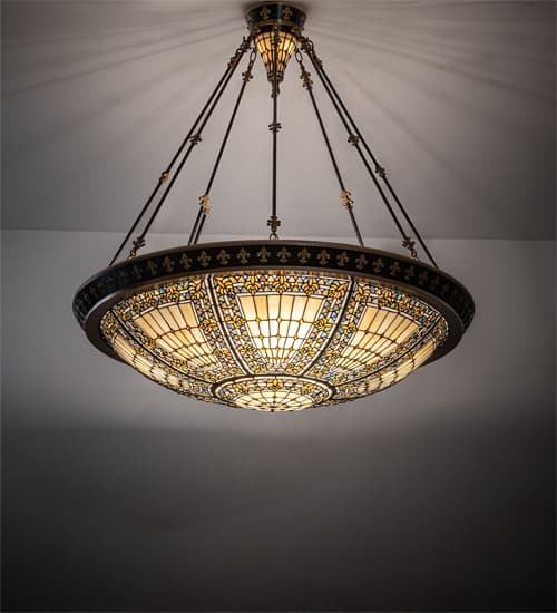 Fleur-de-lis 8 Light 45" Wide Pendant