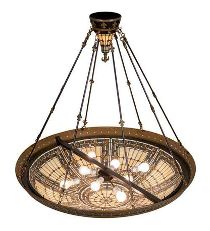 Fleur-de-lis 8 Light 45" Wide Pendant