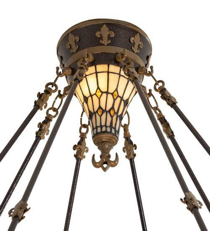 Fleur-de-lis 8 Light 45" Wide Pendant