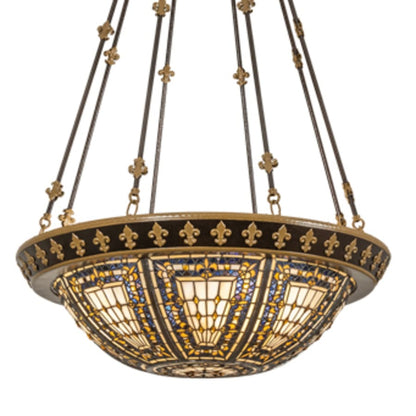 Meyda Tiffany Fleur-de-lis 4 Light 28" Wide Pendant