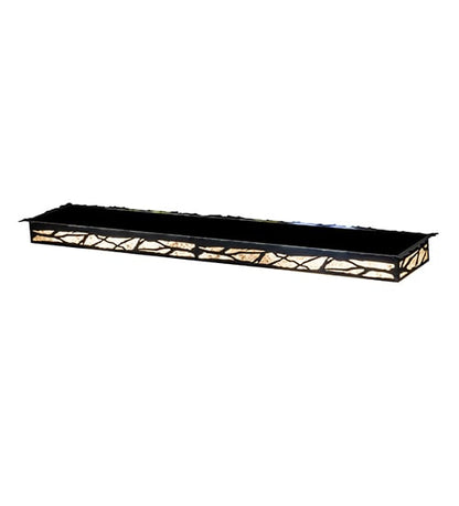 Whispering Pines 62" Wide LED Flush Mount Ceiling Fixture - Flat Black Finish