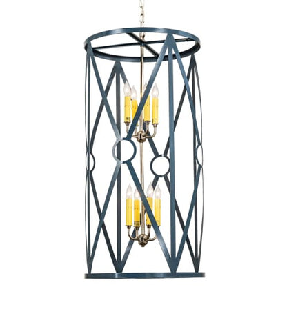 8 Light 18" Wide Taper Candle Pendant