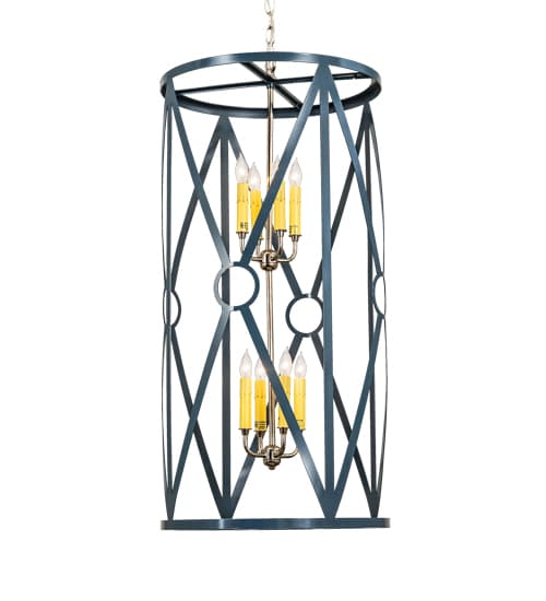 8 Light 18" Wide Taper Candle Pendant