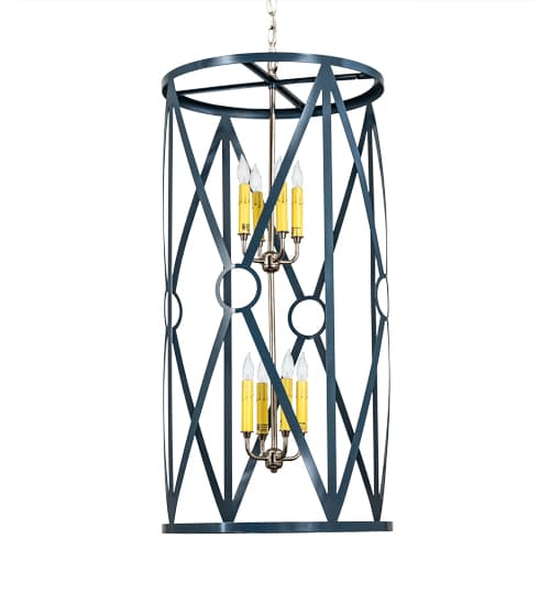 8 Light 18" Wide Taper Candle Pendant