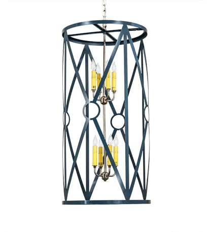 8 Light 18" Wide Taper Candle Pendant