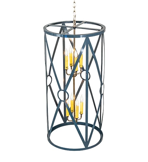 8 Light 18" Wide Taper Candle Pendant