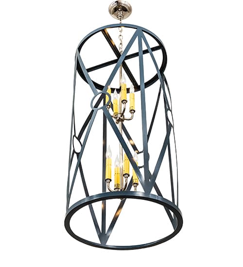 8 Light 18" Wide Taper Candle Pendant