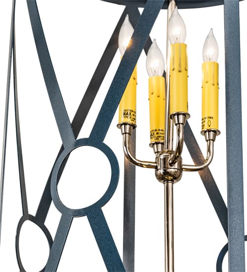8 Light 18" Wide Taper Candle Pendant