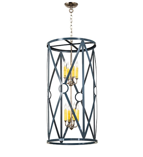 8 Light 18" Wide Taper Candle Pendant