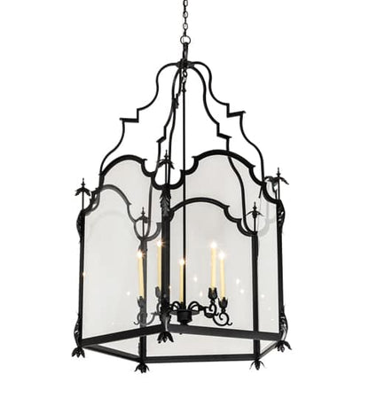 5 Light 46" Wide Taper Candle Pendant