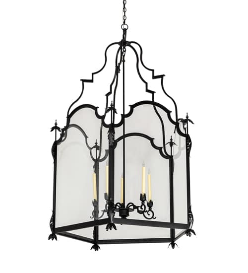 5 Light 46" Wide Taper Candle Pendant