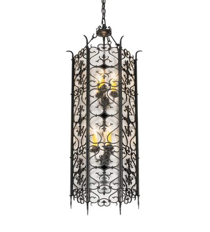 6 Light 18" Wide Taper Candle Pendant