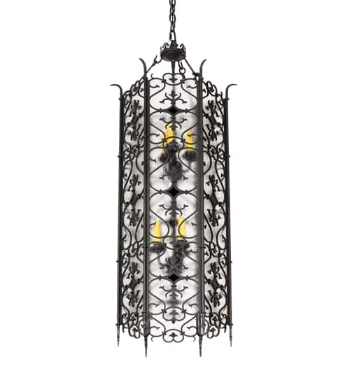 6 Light 18" Wide Taper Candle Pendant