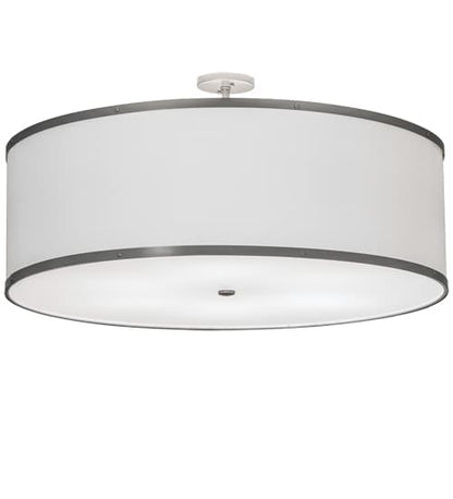 Cilindro 6 Light 36" Wide Semi-Flush Drum Ceiling Fixture - Champagne Finish
