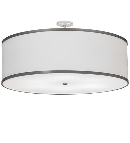 Cilindro 6 Light 36" Wide Semi-Flush Drum Ceiling Fixture - Champagne Finish