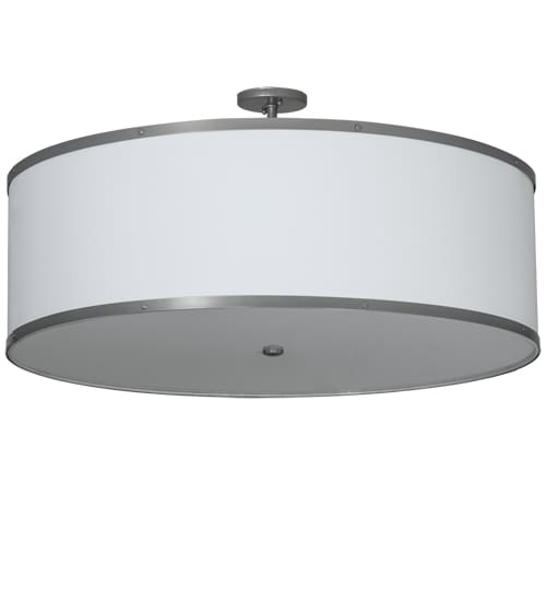 Cilindro 6 Light 36" Wide Semi-Flush Drum Ceiling Fixture - Champagne Finish